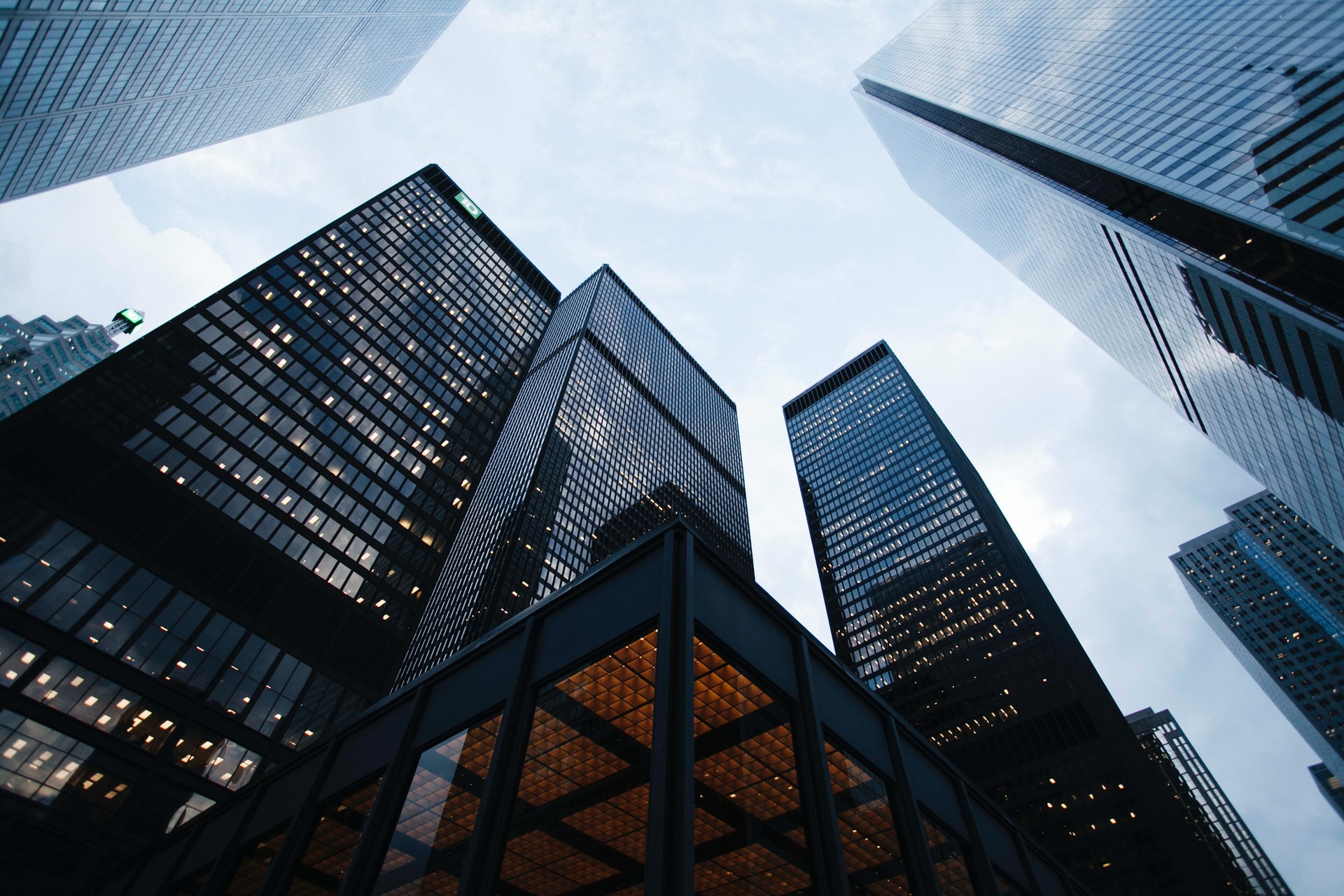 a group of tall buildings