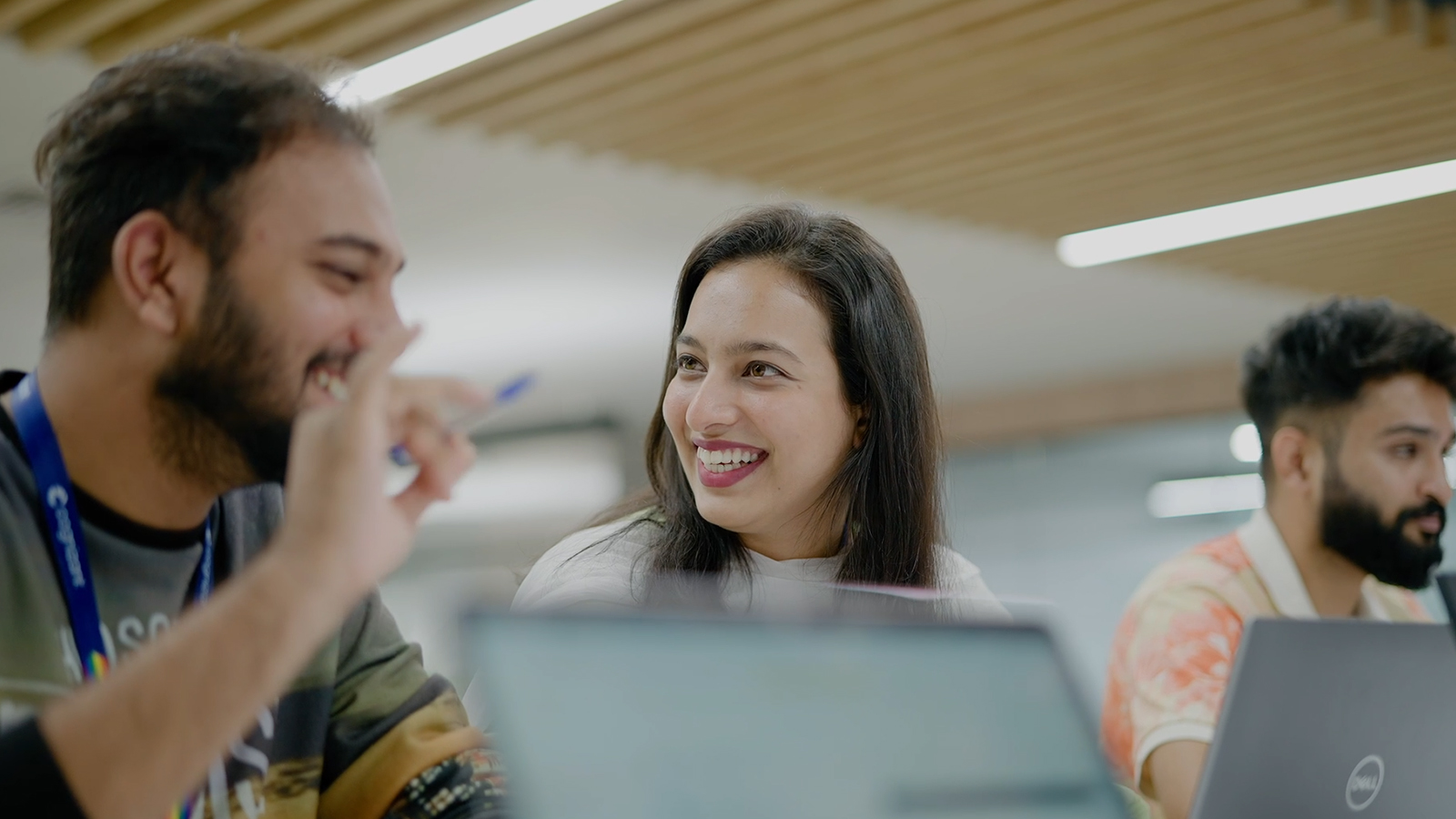 a person and person smiling