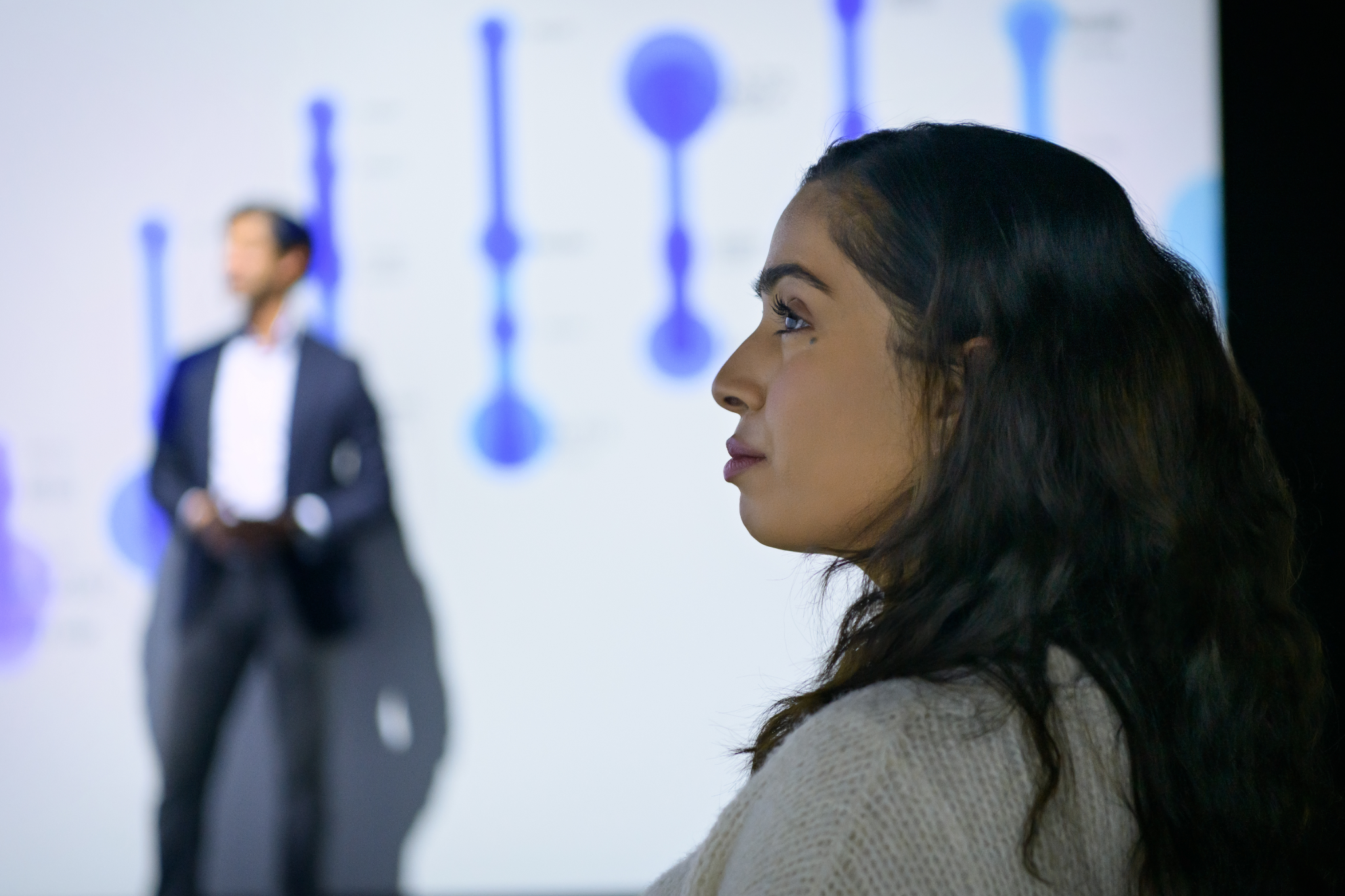 a person looking at a screen