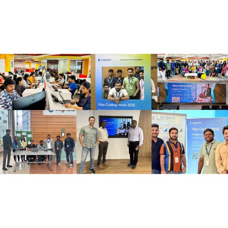 a collage of people in a room