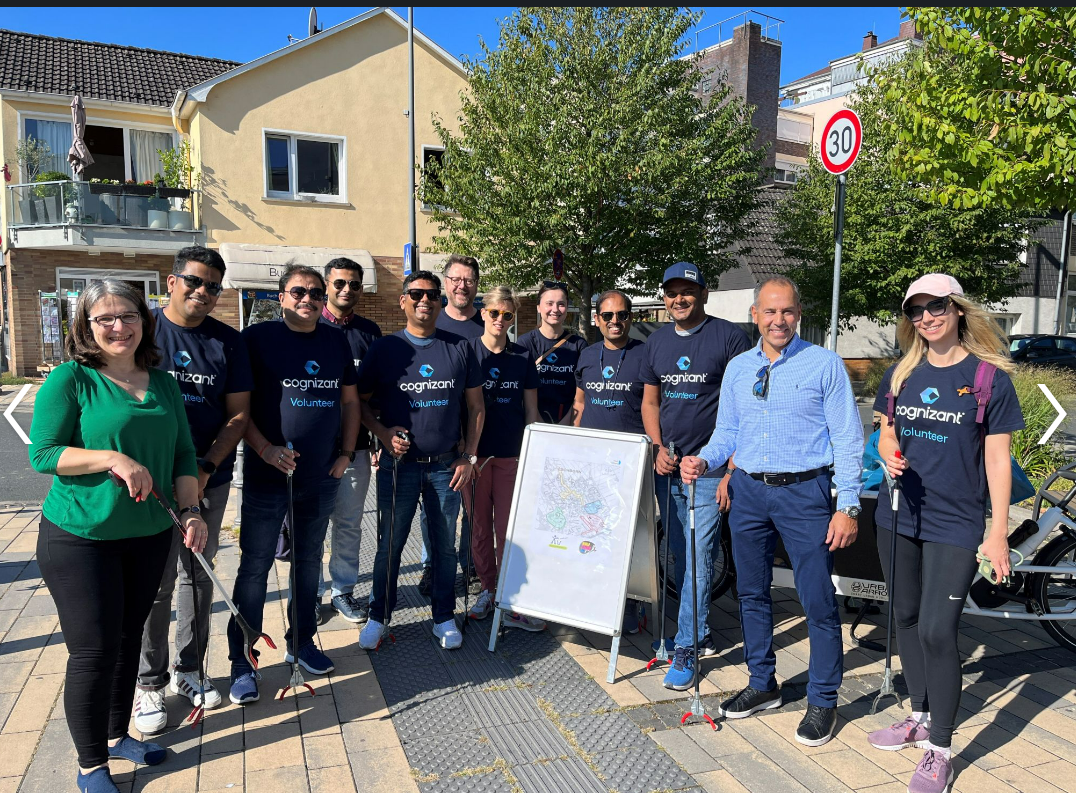 a group of people standing together outside