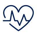 a heart with a pulse line